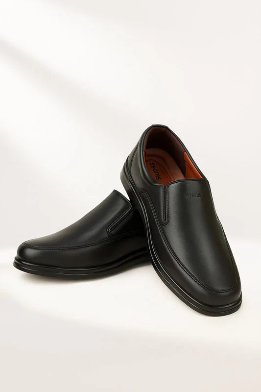Men's Black Formal Slip-On Comfort Shoes